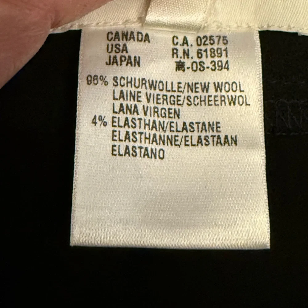 Escada Black Dress Pants Women’s 42 Wool Blend Pockets Straight Leg Bus Casual
